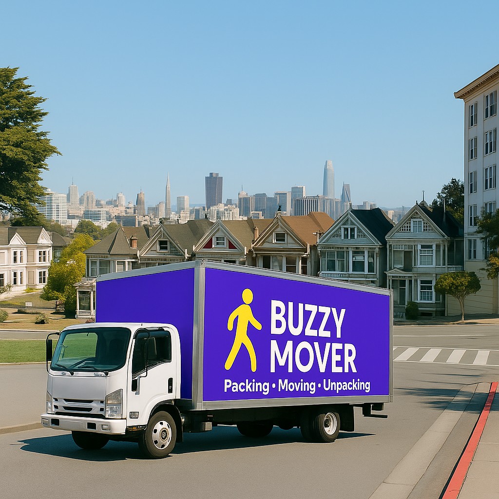 BuzzyMover truck in the city
